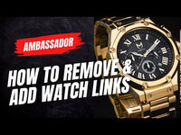 AM139CB - AMBASSADOR ROSE GOLD / BLACK / CROC STYLE BAND
